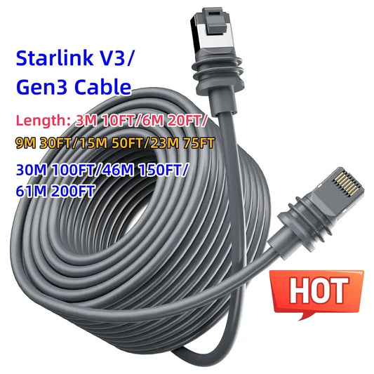 Starlink V3 Gigabit Router Extension Cable RJ45 For Starlink Satellite Gen3 Outdoor