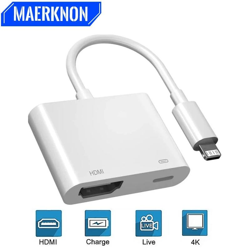 Lightning to HDMI adapter cable for screen mirroring