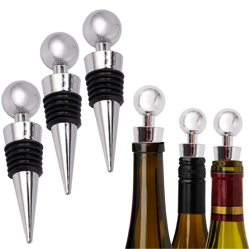 Bottle Stopper, Vacuum Sealed, Reusable, Round Head