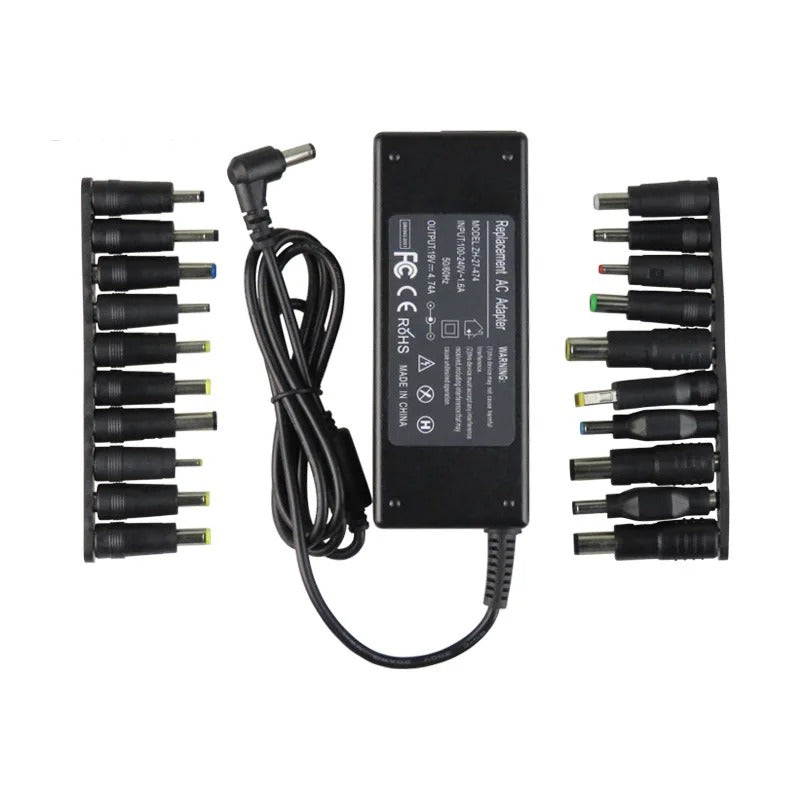 Universal 90W power adapter with 20 interchangeable connectors