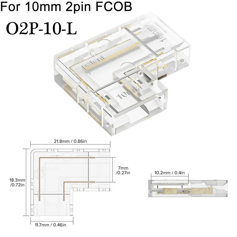 COB LED Strip Connector 8mm/10mm Quick Solderless Wire Connector