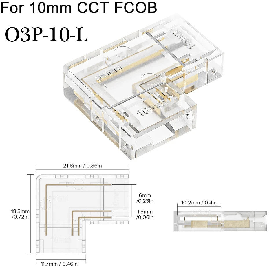 COB LED Quick Solderless Wire Connector for 8mm / 10mm COB / FCOB strips