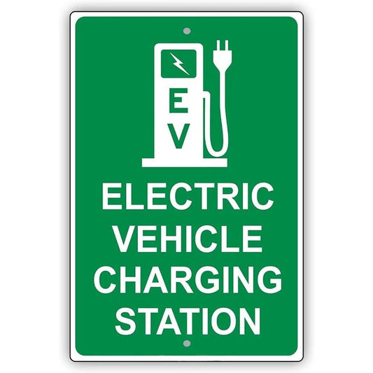Electric Vehicle (EV) Charging Station Metal Tin Sign