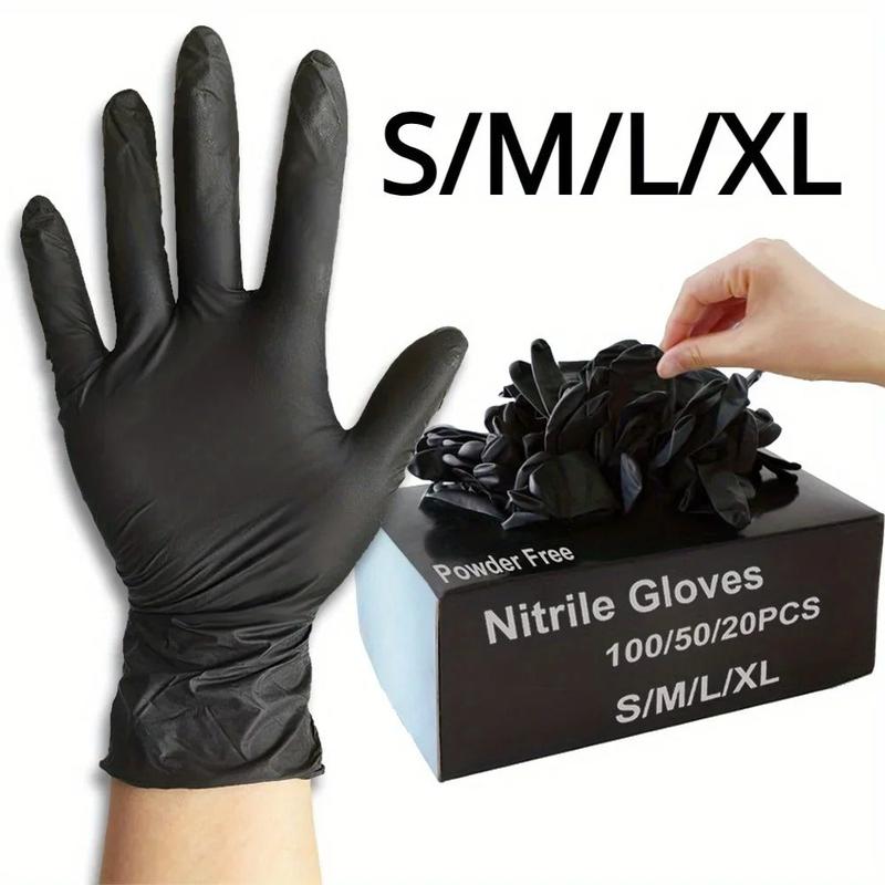 10 Pair All-Purpose Black PVC Latex-Free Disposable Gloves