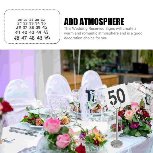 Restaurant Table Number Cards