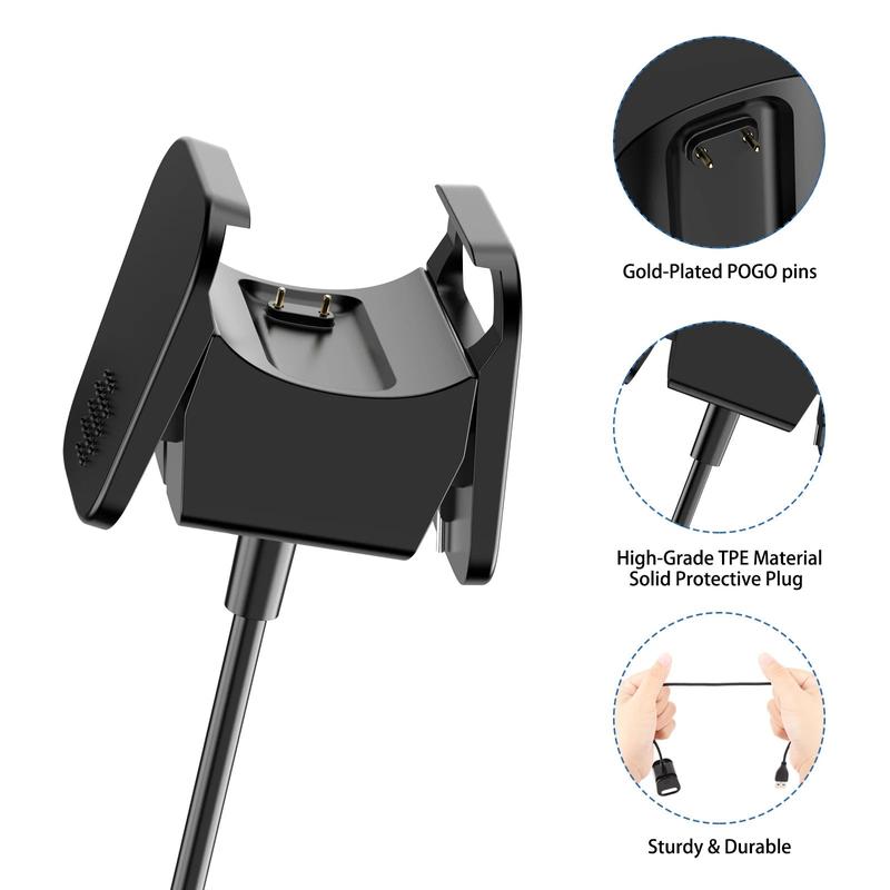 USB Charging Cable with Dock for FitBit Charge 3 & 4