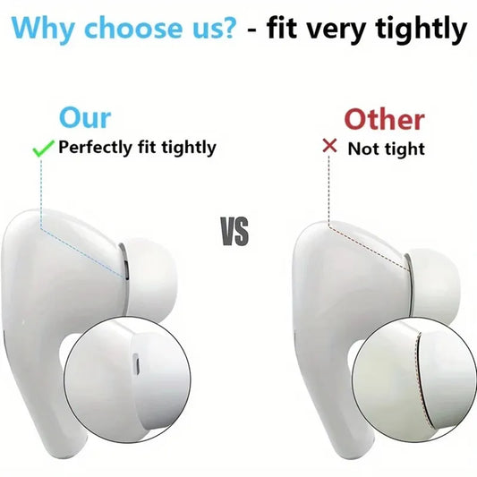 Silicone Ear Tips for Air pods Pro 1 2 earphones (4 Pairs)