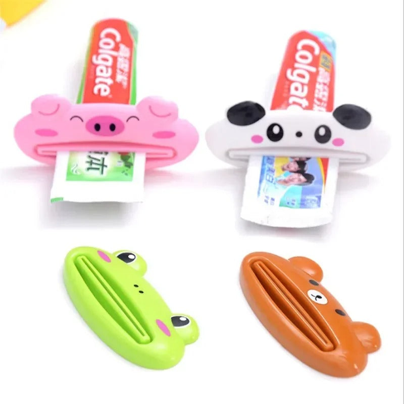 Tube squeezer in use on toothpaste tube