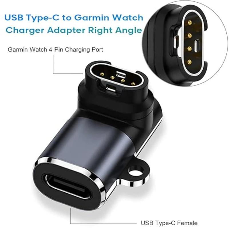 Compact Garmin charger adapter with USB-C connector