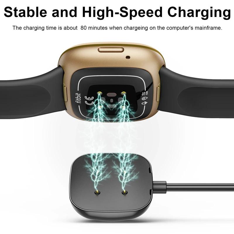 Magnetic charging dock adapter for Fitbit Versa 3 and Sense with 96cm cable