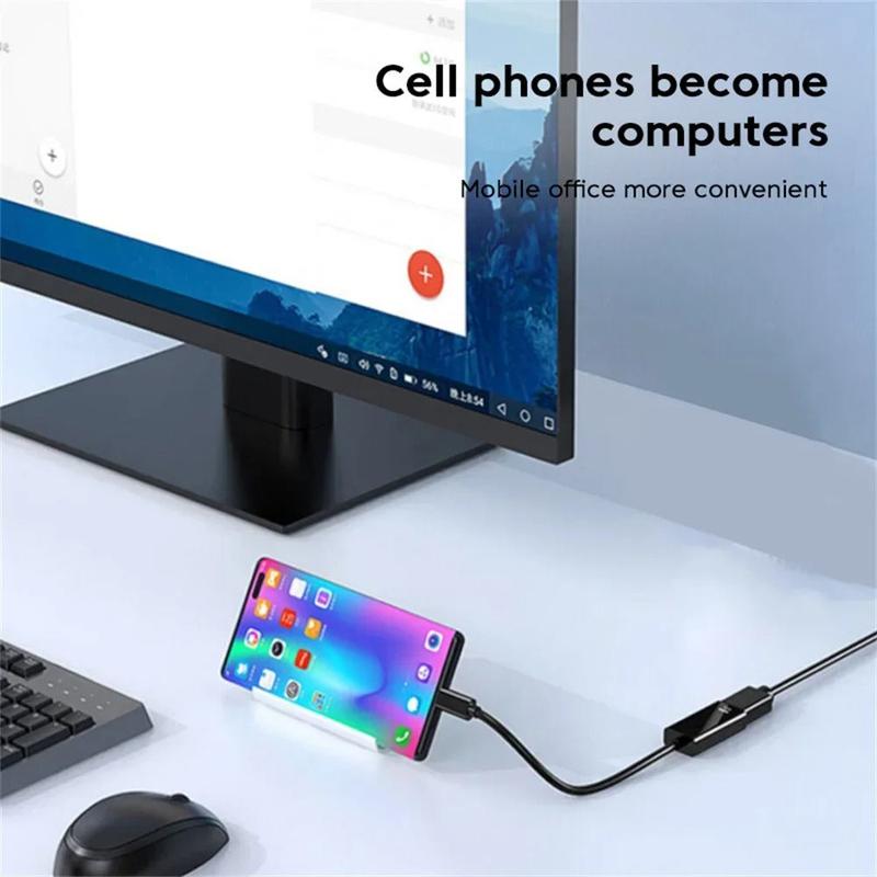 4K HDMI adapter cable with reversible USB-C connector