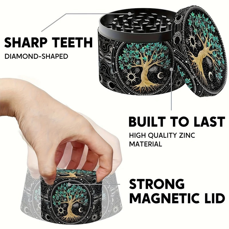 Four-layer Premium Zinc Alloy Herb Grinders