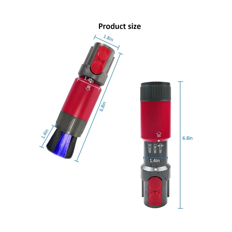 Dyson vacuum dust brush attachment showing easy-fit connection