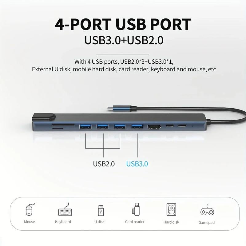 USB-C docking station with 4K HDMI output and 100W power delivery