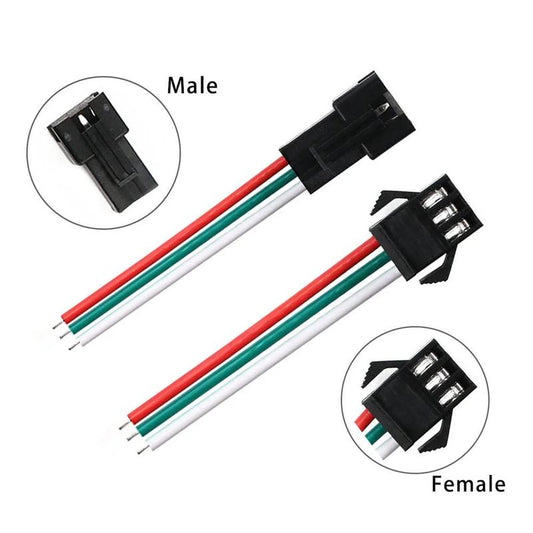 3pin LED Strip quick connector for WS2811 etc - 1pc male or female