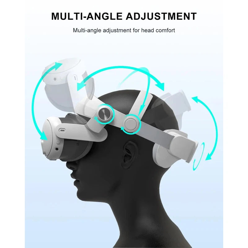 Elite head strap for Meta Quest 3 with adjustable hinge feature
