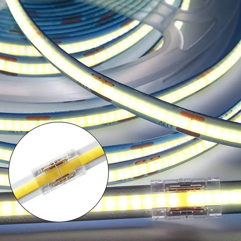 COB LED Quick Solderless Wire Connector for 8mm / 10mm COB / FCOB strips