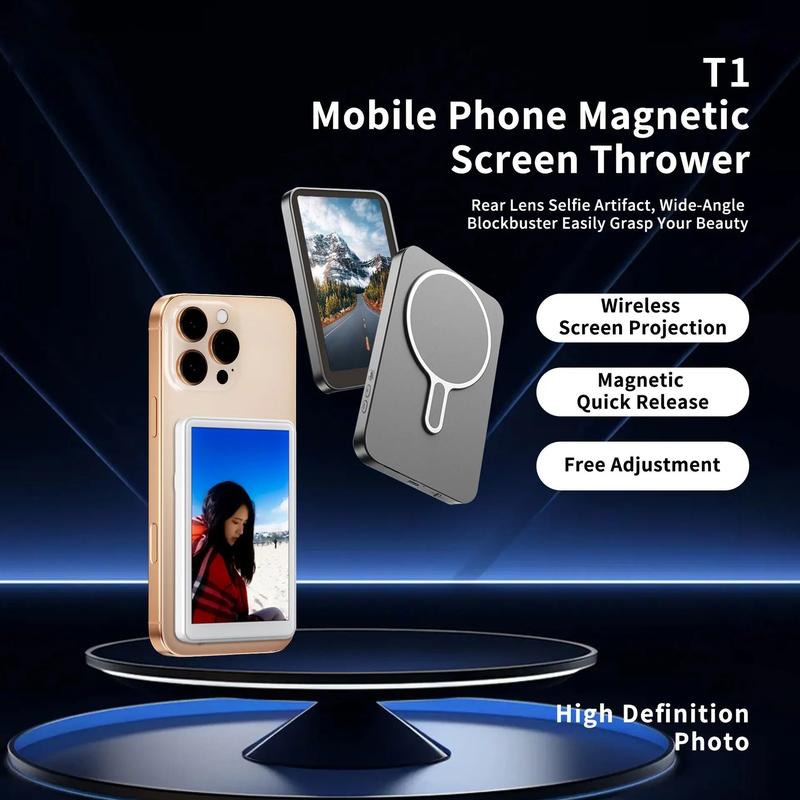 Selfie monitor screen displaying live view for smartphone filming