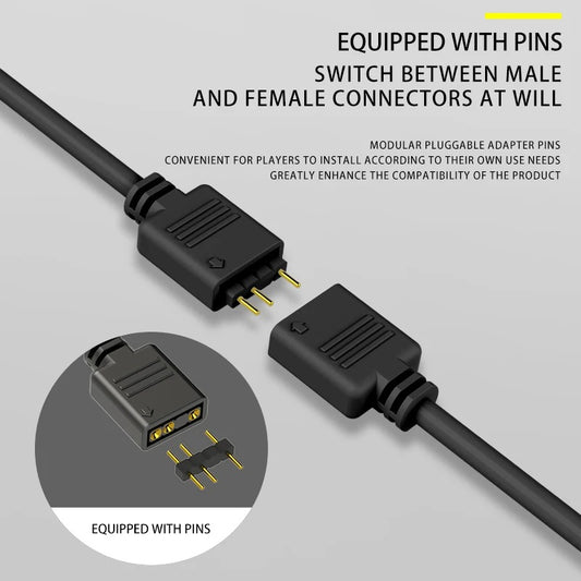 ARGB 1 to 4 splitter 5V 3-Pin - Motherboard Extension Cable