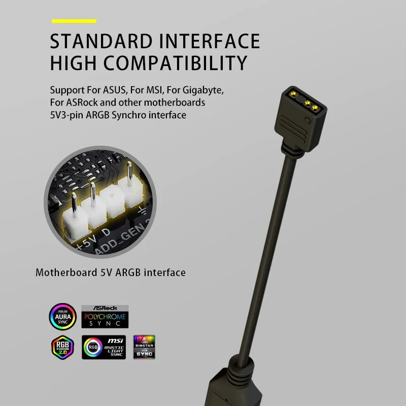 ARGB 1 to 4 splitter 5V 3-Pin - Motherboard Extension Cable