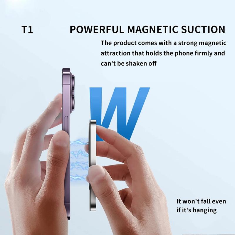 Content creator using magnetic vlogging monitor for rear camera filming