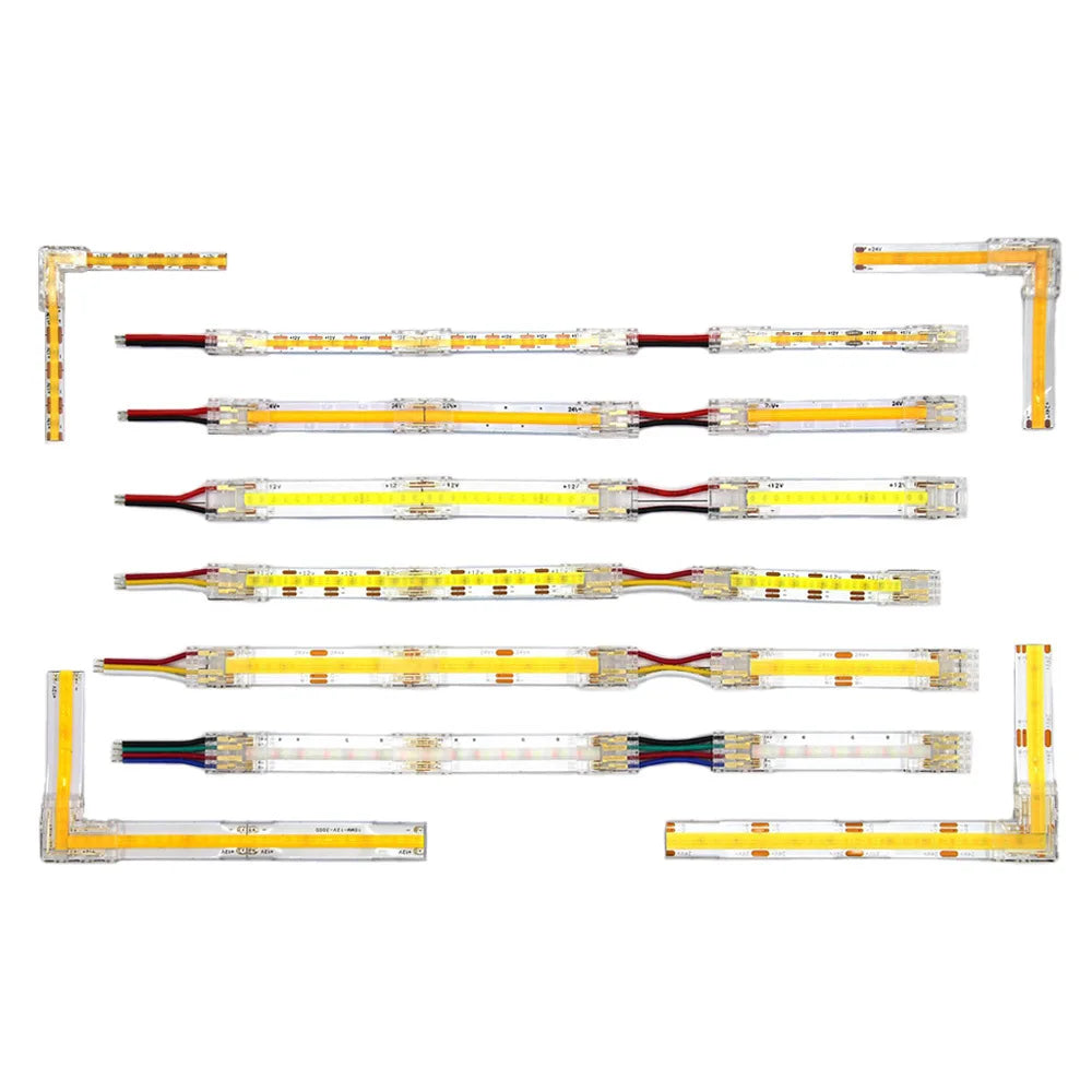 COB LED Quick Solderless Wire Connector for 8mm / 10mm COB / FCOB strips