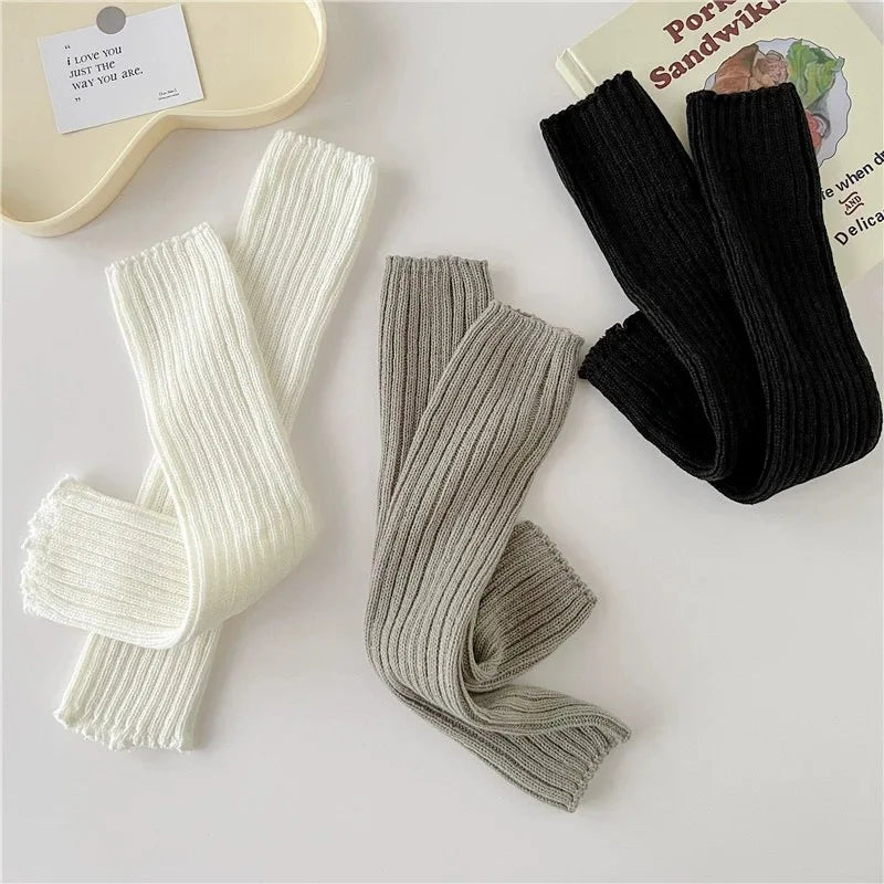 Japanese Lolita style long leg warmers close-up