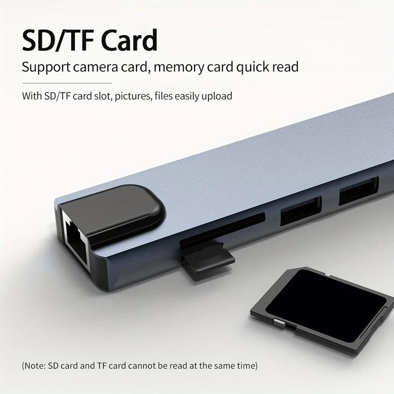 USB-C hub docking station compatible with MacBook, iPad and laptops