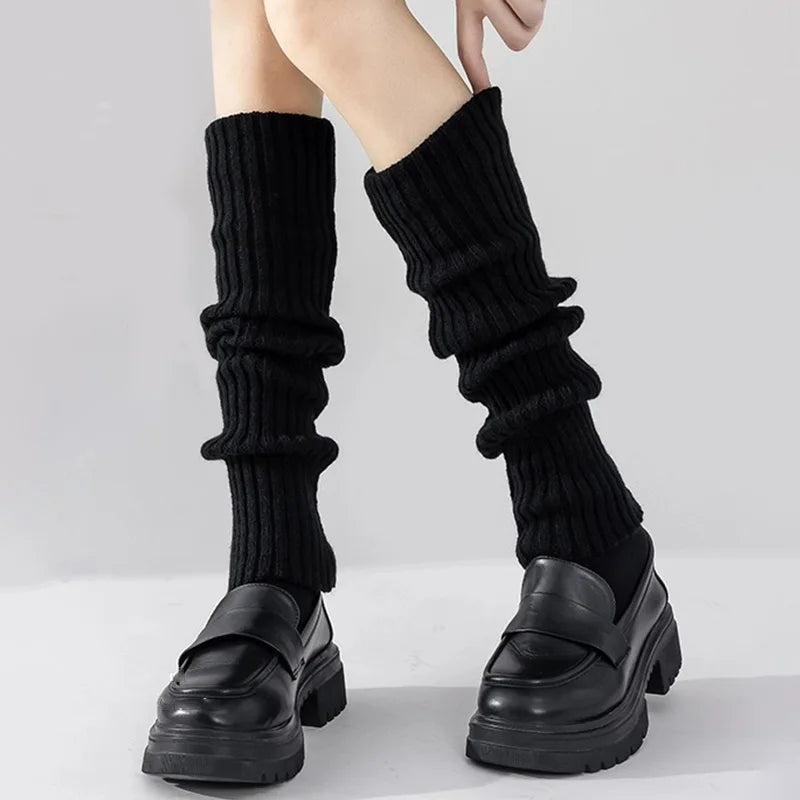 Y2K inspired leg warmers worn with shoes