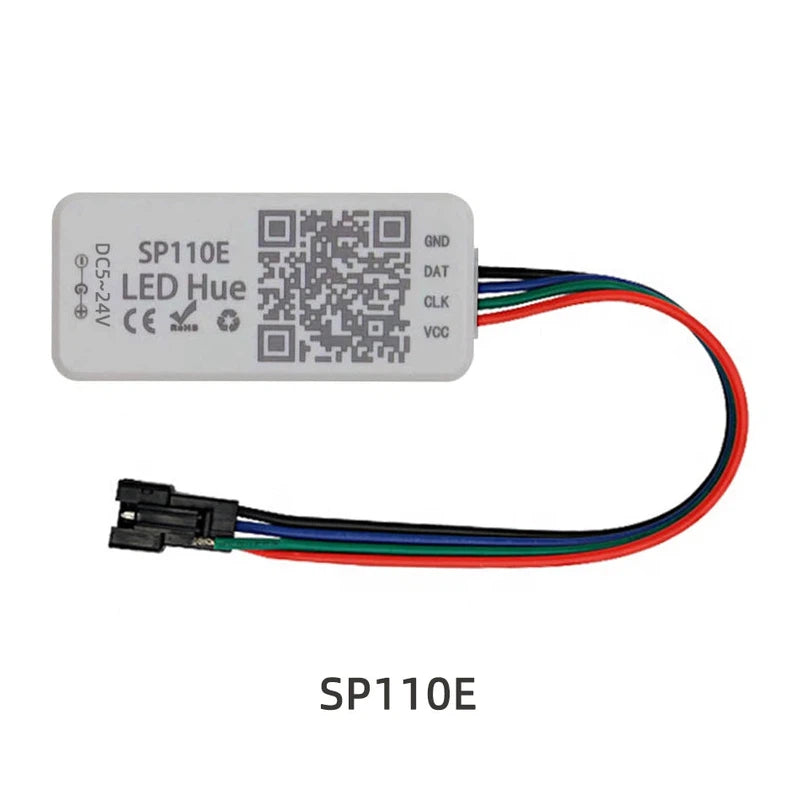 Controller, SP110E, RGB Bluetooth & Smart APP, 5-24V, 1024 Pixel for WS2811 WS2812B APA102 SK6812 SPI Addressable LED Strip Light