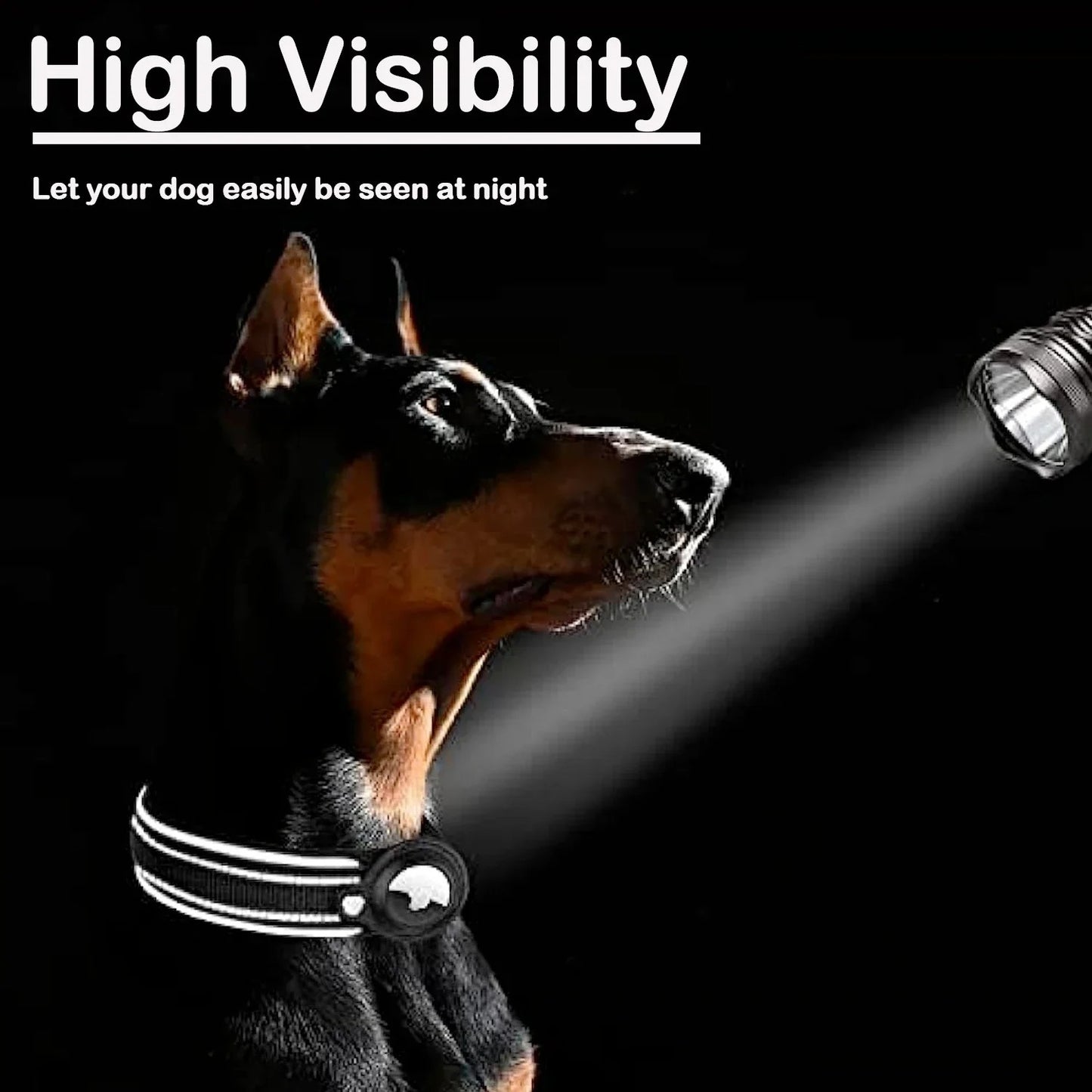 Anti-Lost Reflective Protective Dog Collar for Apple AirTag