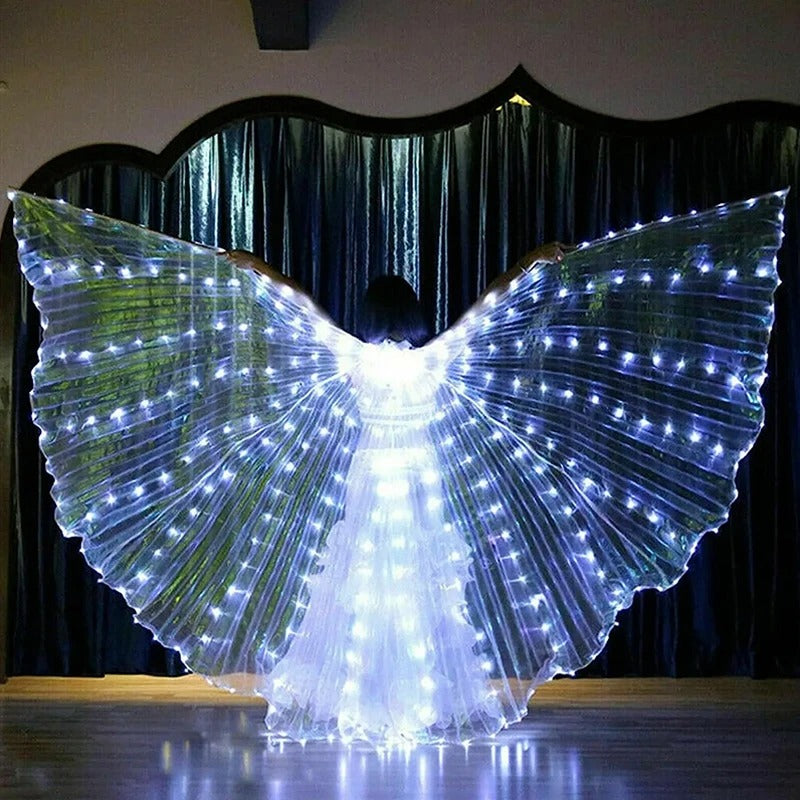 LED butterfly wings showing telescopic stick controls