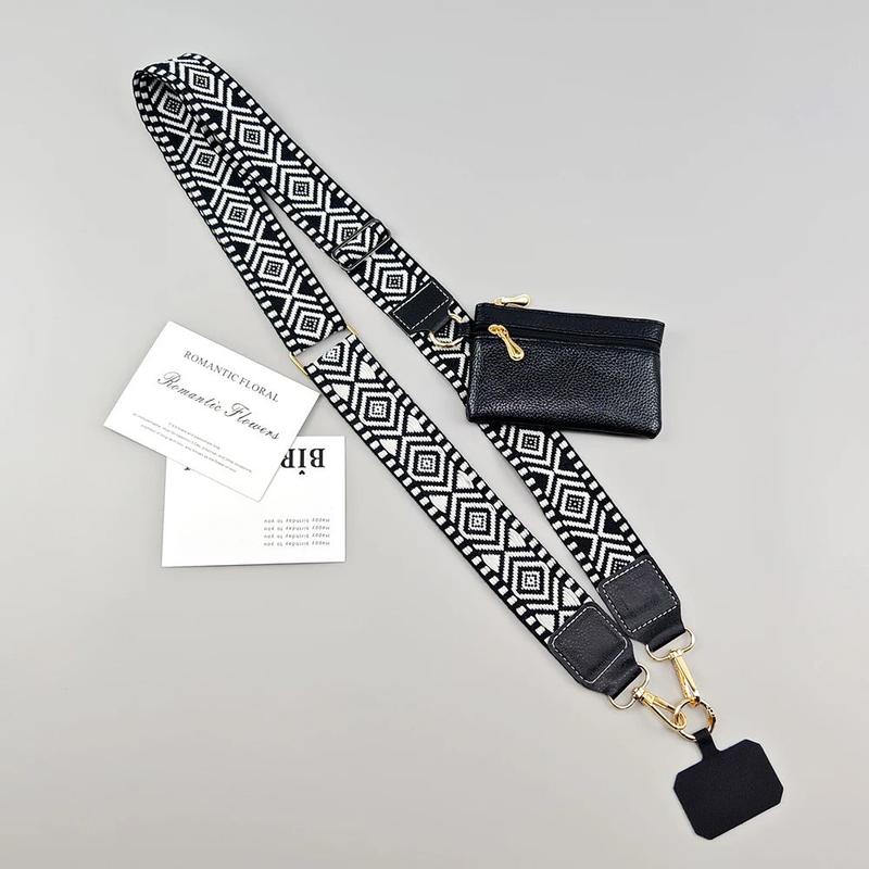 Hands-free phone lanyard with zippered coin purse