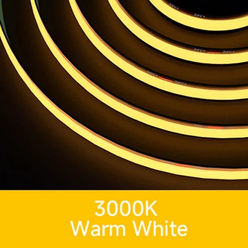 10mm wide COB LED strip with adhesive backing