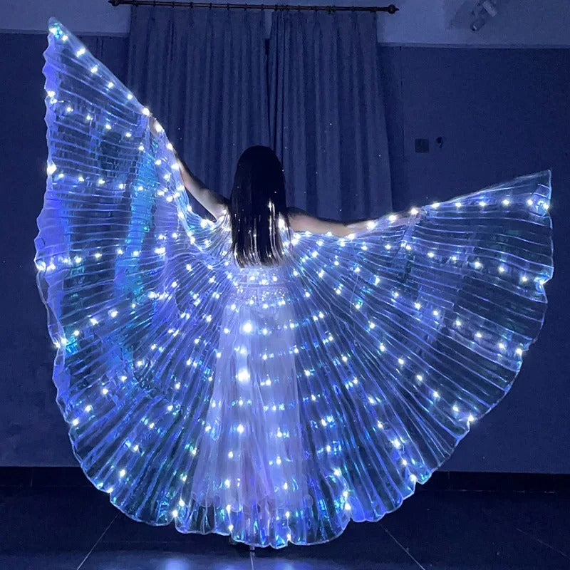 Colourful LED butterfly wings for dance and stage performances