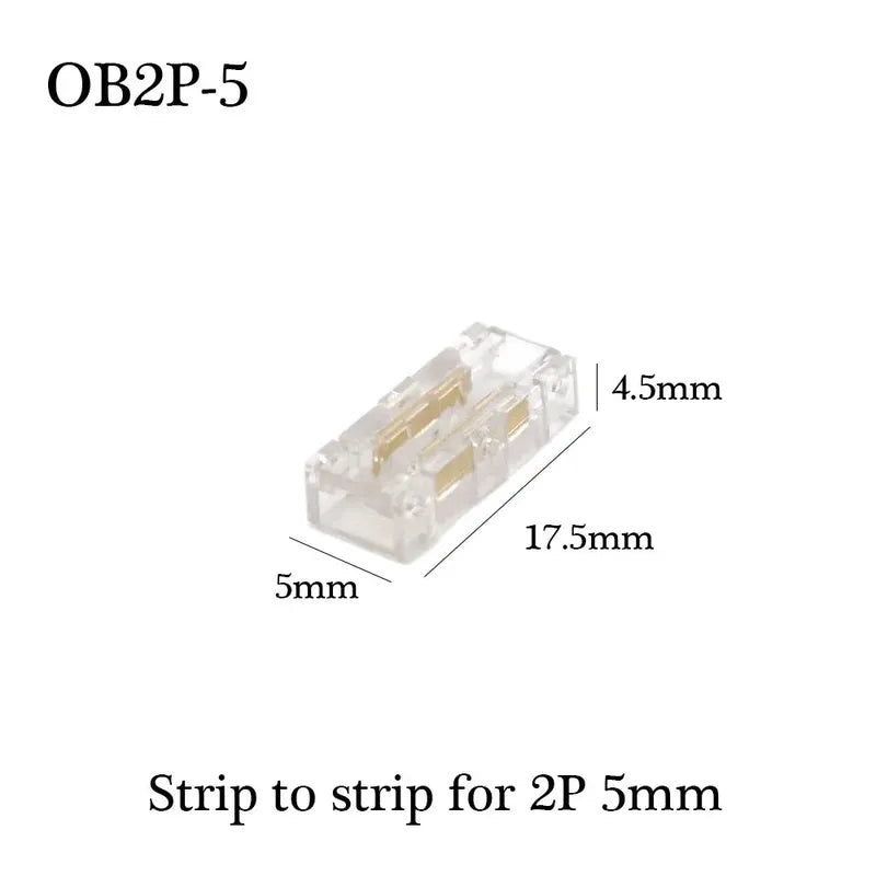COB strip solderless connector detail