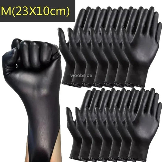 10 Pair All-Purpose Black PVC Latex-Free Disposable Gloves