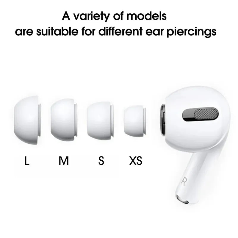 Silicone Ear Tips for Air pods Pro 1 2 earphones (4 Pairs)