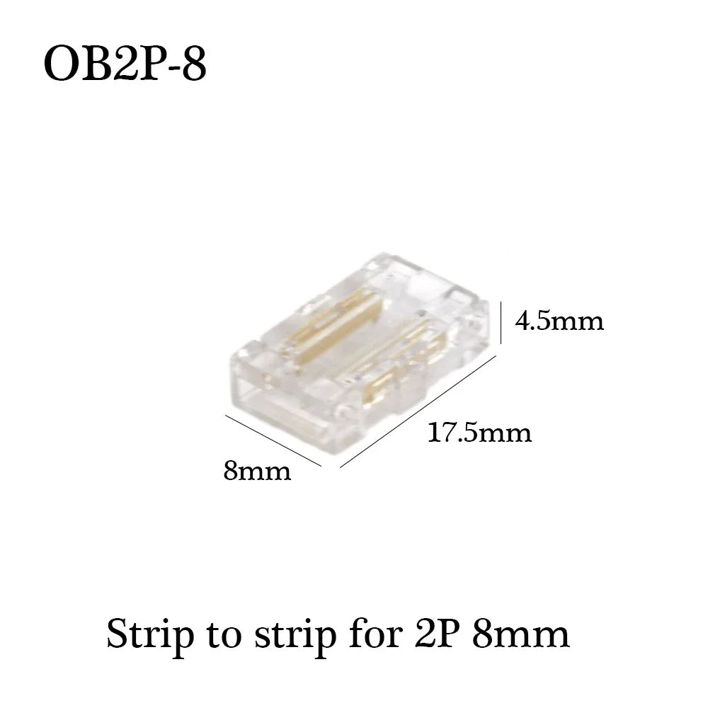 COB LED Quick Solderless Wire Connector for 8mm / 10mm COB / FCOB strips