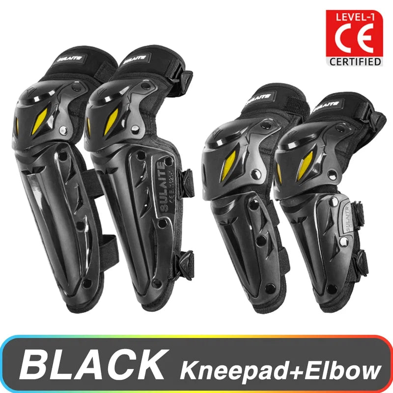 Motorcycle Knee & Elbow Pads, 4 pce set