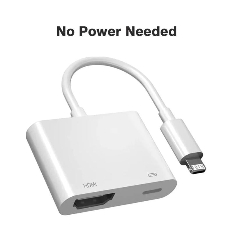 Lightning to HDMI cable showing connectors