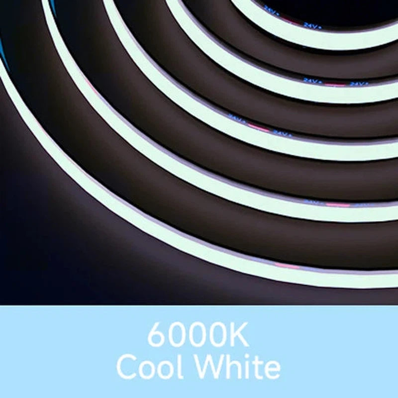 24V COB 480led/m Black PCB, LED Solid Light Strip