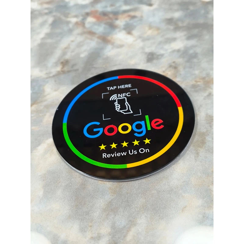 NFC review stand setup for businesses