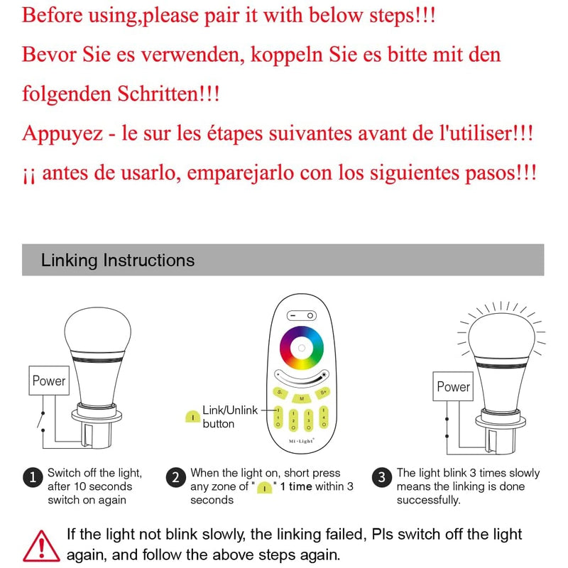 MiLight RGBW 4-Zone 2.4GHz RF Remote Full Touch LED Controller - FUT096/LM096