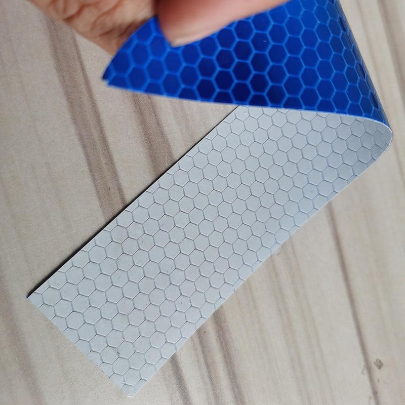 Car reflective sticker application on vehicle body