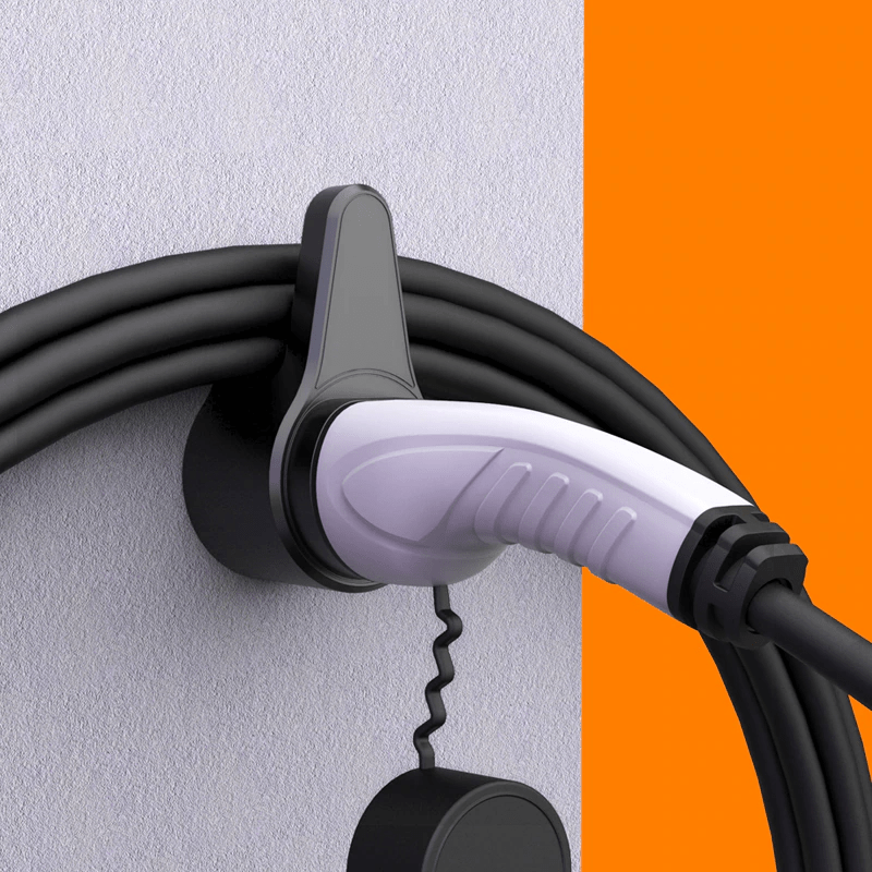 Type 2 EV charger holder wall mount for electric vehicles