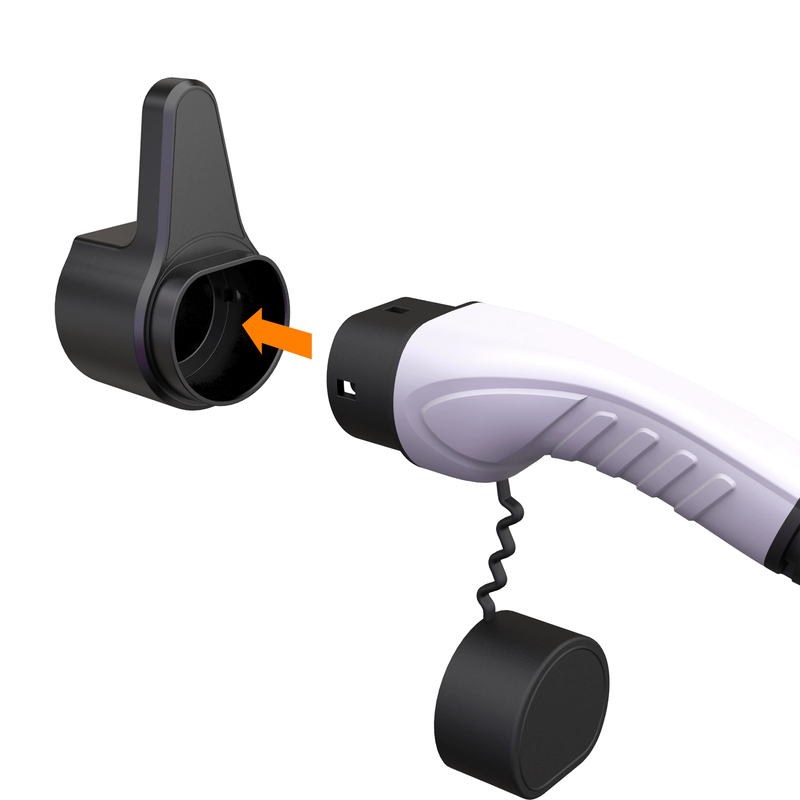 Type 2 EV charger wall mount holder with included hardware
