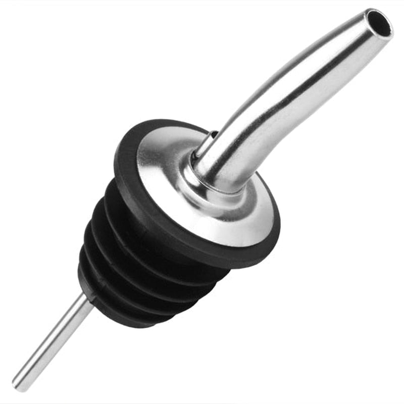 Stainless steel liquor bottle speed pourer with free flow design