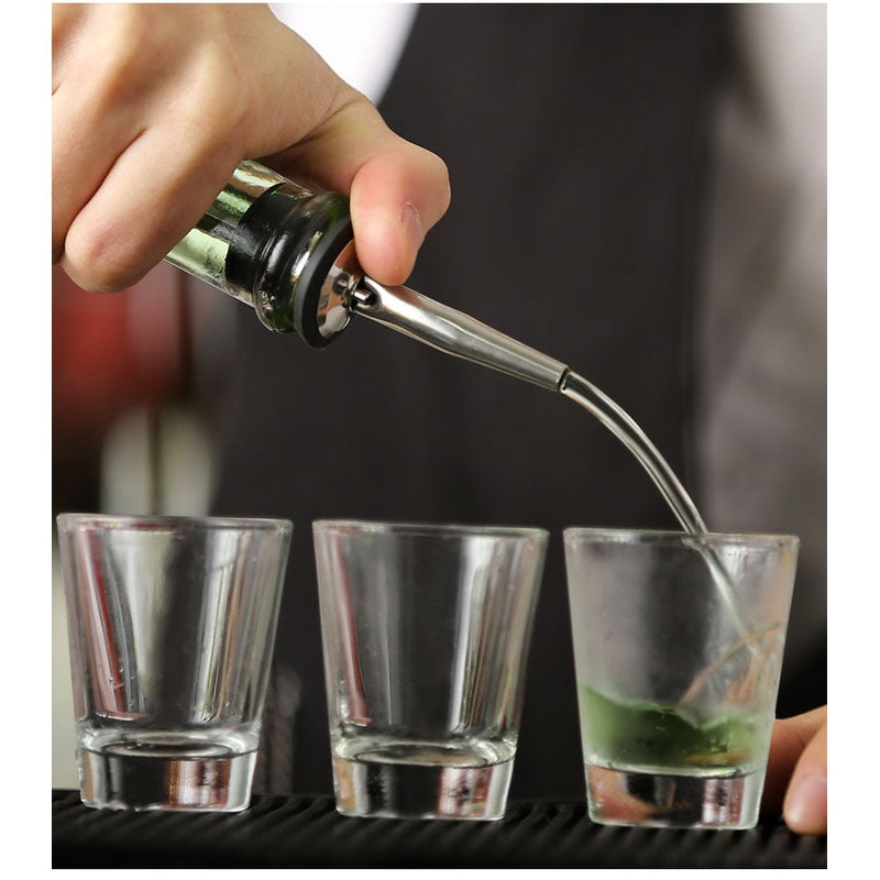 Liquor bottle speed pourer stainless steel construction detail