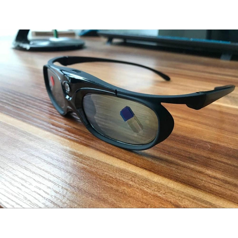 DLP Link 3D glasses side view showing rechargeable design